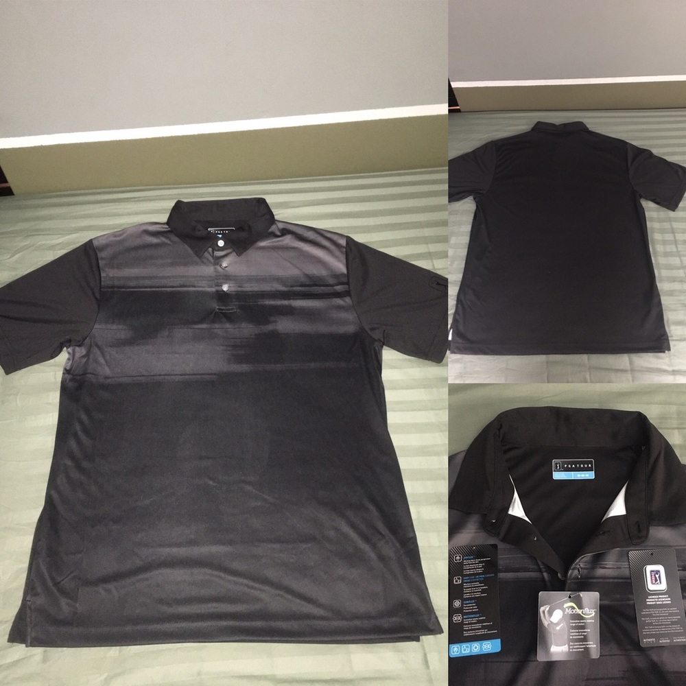 PGA Dri-fit Golf collared short sleeve shirt